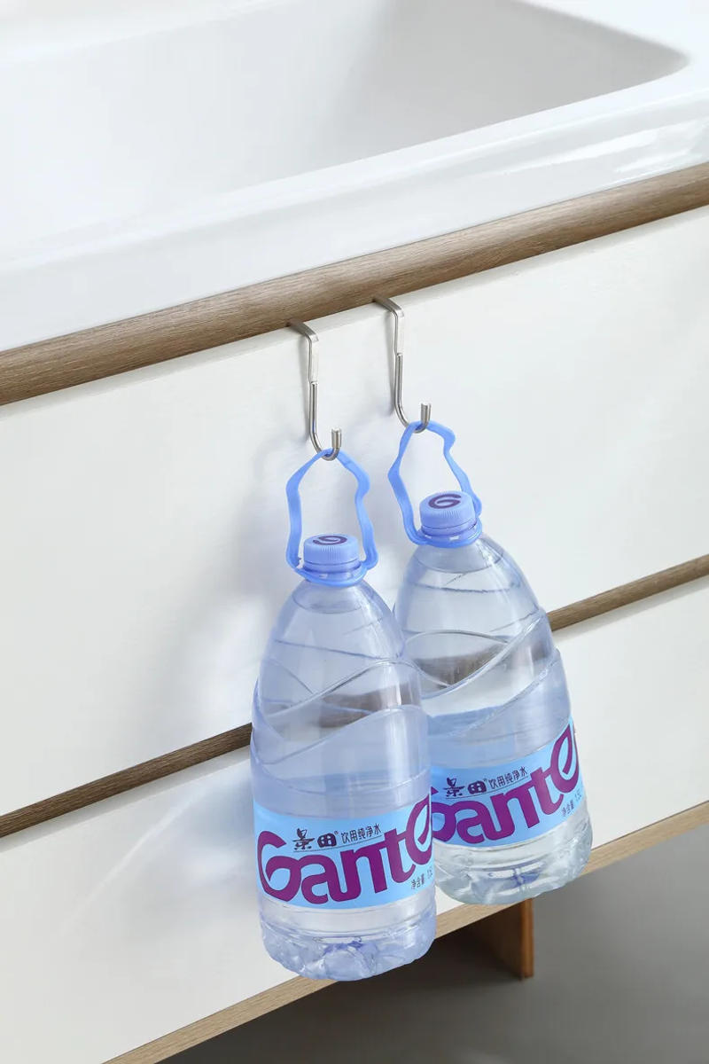 Description Picture 5 of item304 Stainless Steel Hook Free Punching Double S-Shape Hook Kitchen Bathroom Cabinet Door Silvery Type Coat Towel Storage Hanger