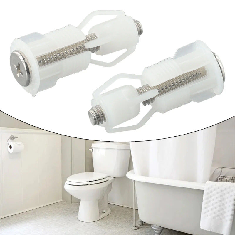Description Picture 3 of item2pcs Toilet Seat Screws Universally Nut Cover Lid Pan Fixing Hinges Expanding Rubber Top WC Bidet Blind Hole Bathroom Toilet Lid