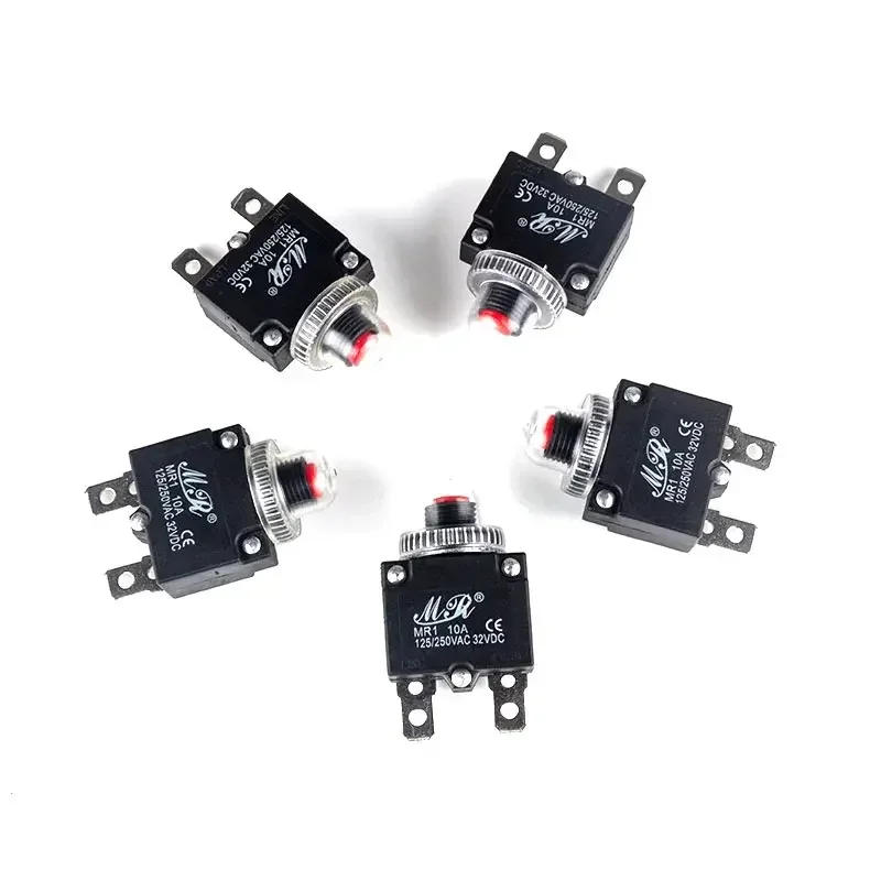 Description Picture 4 of item3A 4A 5A 8A 10A 12A 15A 18A 20A 25A 30A Circuit Breaker Overload Protector Switch Fuse Resettable 220V with Waterproof Cap