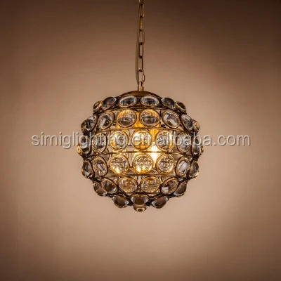 Description Picture 3 of itemSimig lighting vintage loft led luxury lampara colgante de cristal gold stylish crystal chandelier pendant lamp
