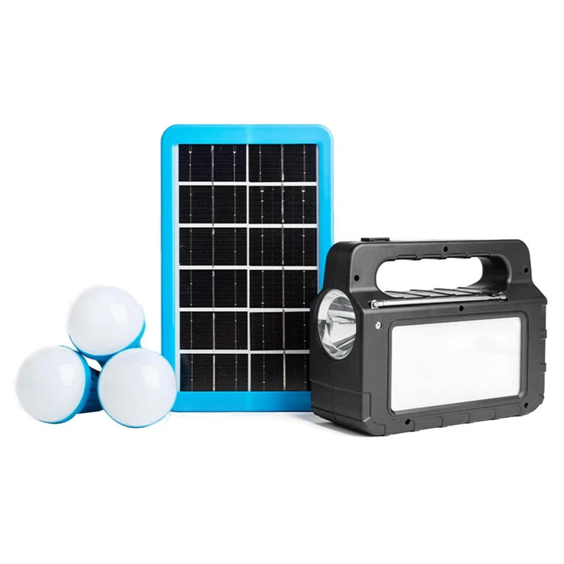 Description Picture 4 of itemCamping Solar Panel Light 3 Bulb Set With Radio Energy Saving Solar Light Outdoor Indoor Rechargeable LED Light