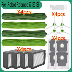 For Irobot Roomba I7 E5 E6 I3 Series Robot Vacuum Cleaner Hepa Filter Roller Side Brush Kits For Home Replacement Accessories