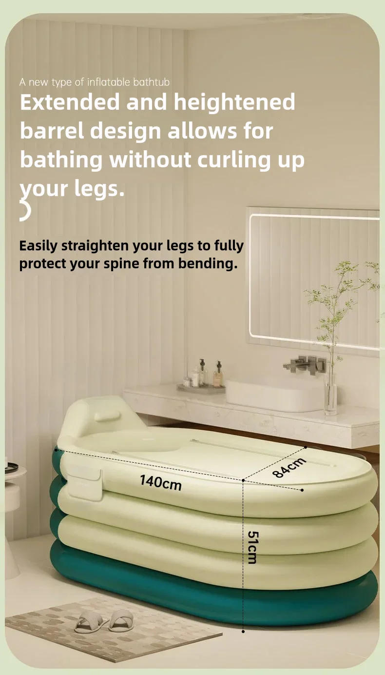 Description Picture 5 of itemBathing Bucket for Adults, Inflatable Bathtub, Thickened and Foldable Full Body Sitting Bathtub Sweat Steaming Medicine Bath