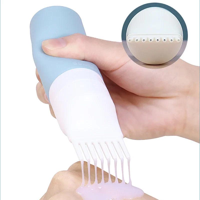 Description Picture 5 of item38/60/80ml  Multicolor Silicone Hair Dye Refillable Bottle Applicator Comb Dispensing Salon Hair Color Hairdressing Styling Tool