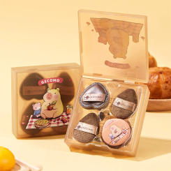 Pro Baking Sponges Flocked Thumb Puffs Silicone-Free Blender Buttery Soft Touch for Setting Powder & Foundation