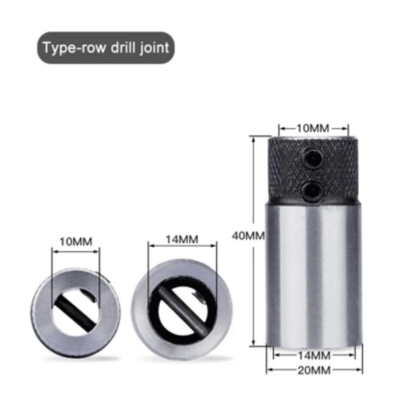 Description Picture 4 of itemSockets Woodworking Drill Row Cross Sleeve Clamp Drill Base Tungsten Steel Drilling Rig Collet Chuck Power Tool Workshop Parts