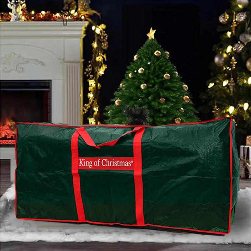 Description Picture 2 of itemChristmas Tree Storage Bag Artificial Xmas Trees with Durable Reinforced Handles Dual Zipper Waterproof Protects From Dust-Green