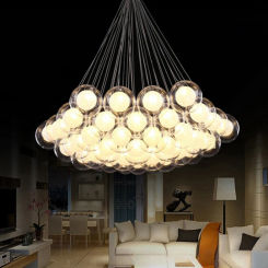 Nordic Clear Glass Pendant lamp bubble glass chandelier for bedroom Kitchen Living room Modern glass Ball Pendant light