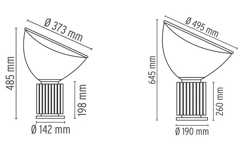 Description Picture 2 of itemItalian Classic Flos Taccia LED Table Lamp Desk Light High Quality Close to Original for Living Room Bedroom