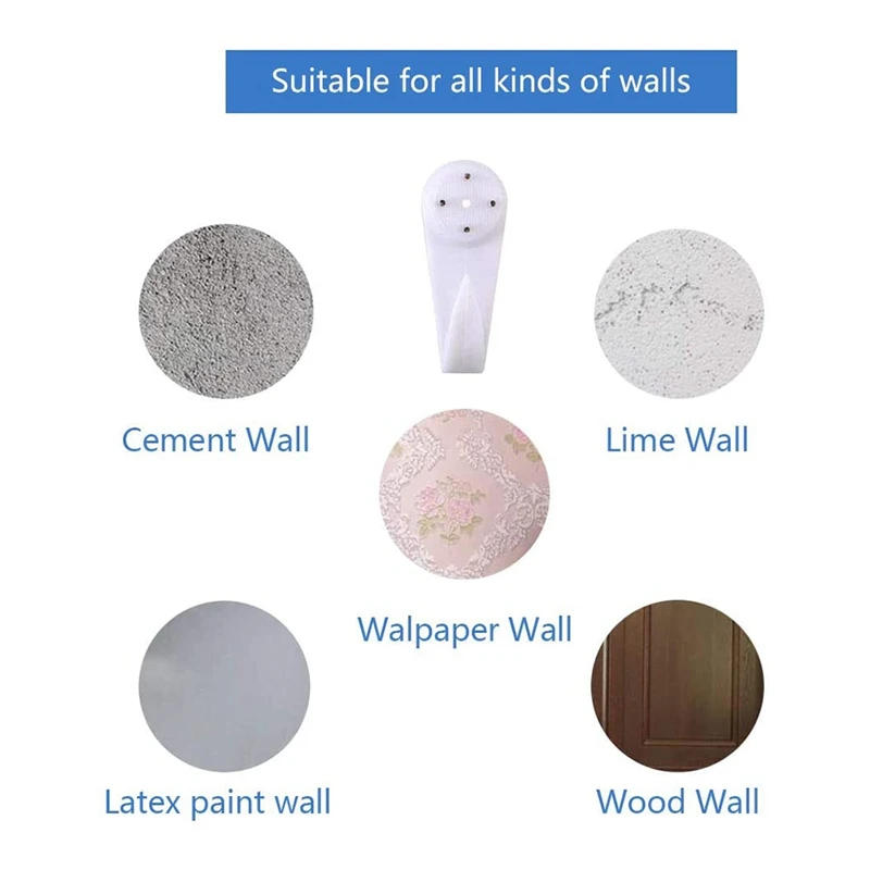 Description Picture 4 of item40Pcs Invisible Nail Screws Wall Hooks Picture Hangers Traceless Photo Hook Multi Function Picture Painting Frame Hanger