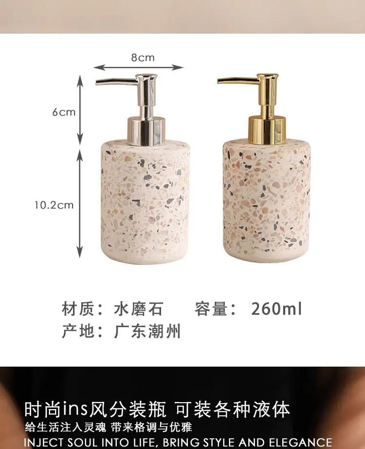Description Picture 4 of itemNordic Ceramic Lotion Bottle Shower Gel Dispenser Hand Sanitizer Liquid Soap Dispenser Bottling Bottle Bathroom Accessories