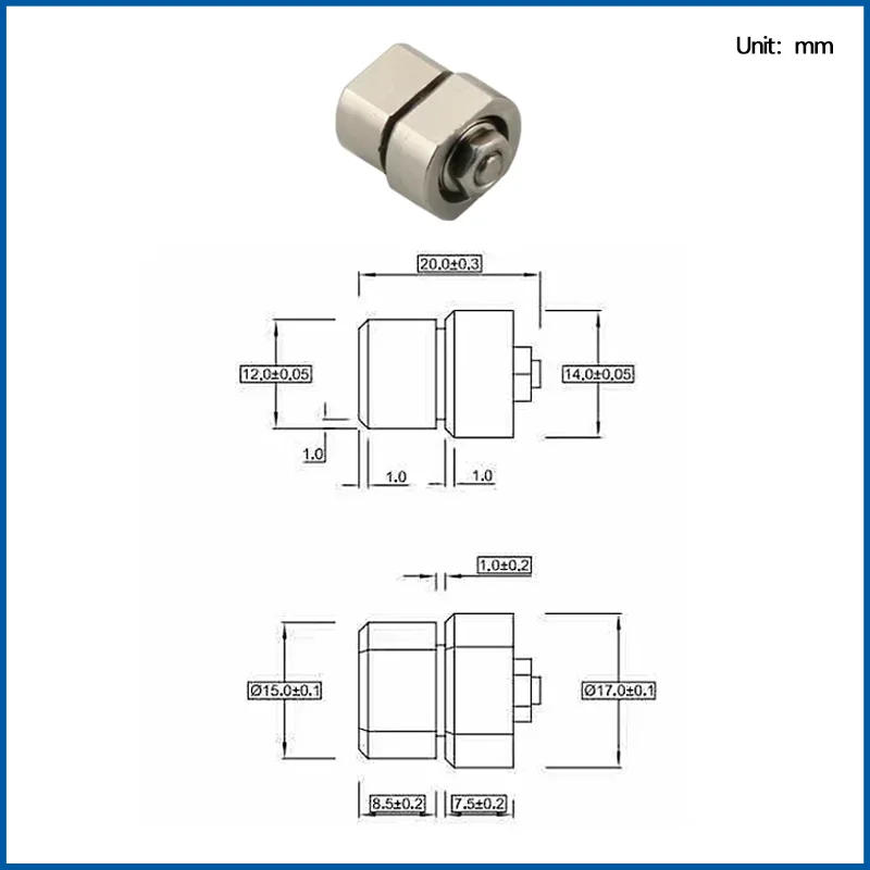 Description Picture 4 of item360 Commercial Degree Small Torque Shaft Can Stop At Will Damping Hinge Can Stop At Will One Axis Hinge Table Lamp Damper