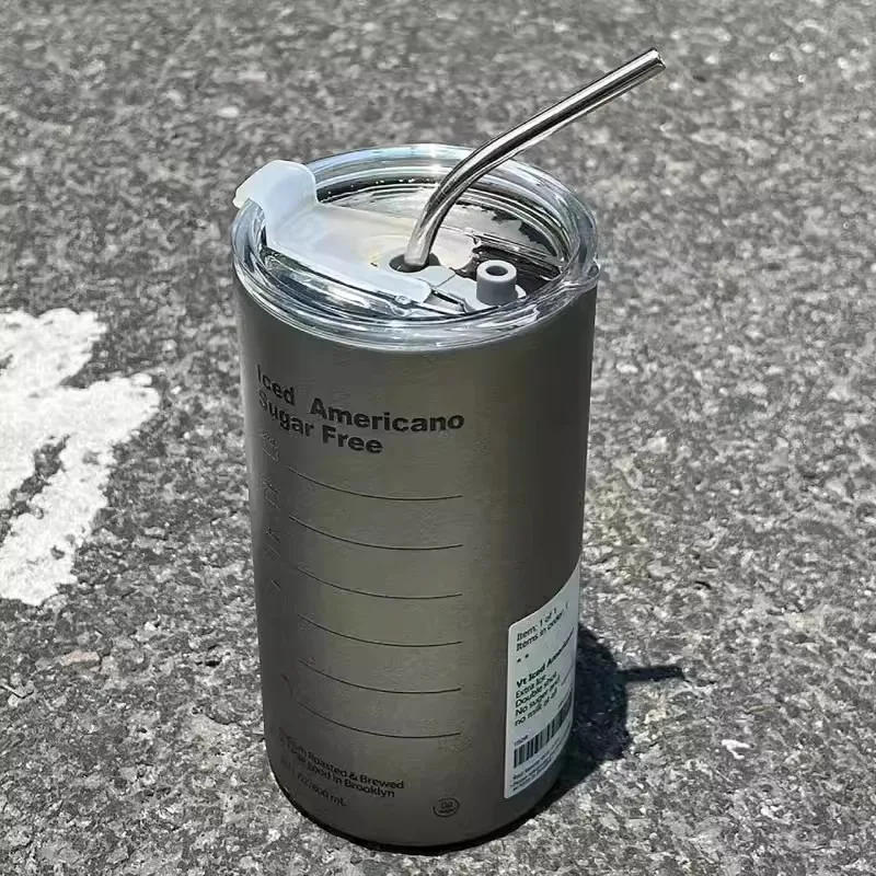 Description Picture 6 of item600ml Thermos Cup Portable 304 Stainless Steel Coffee Mug Thermal Leak-proof Water Bottle with Straw Insulated Bottle Drinkware