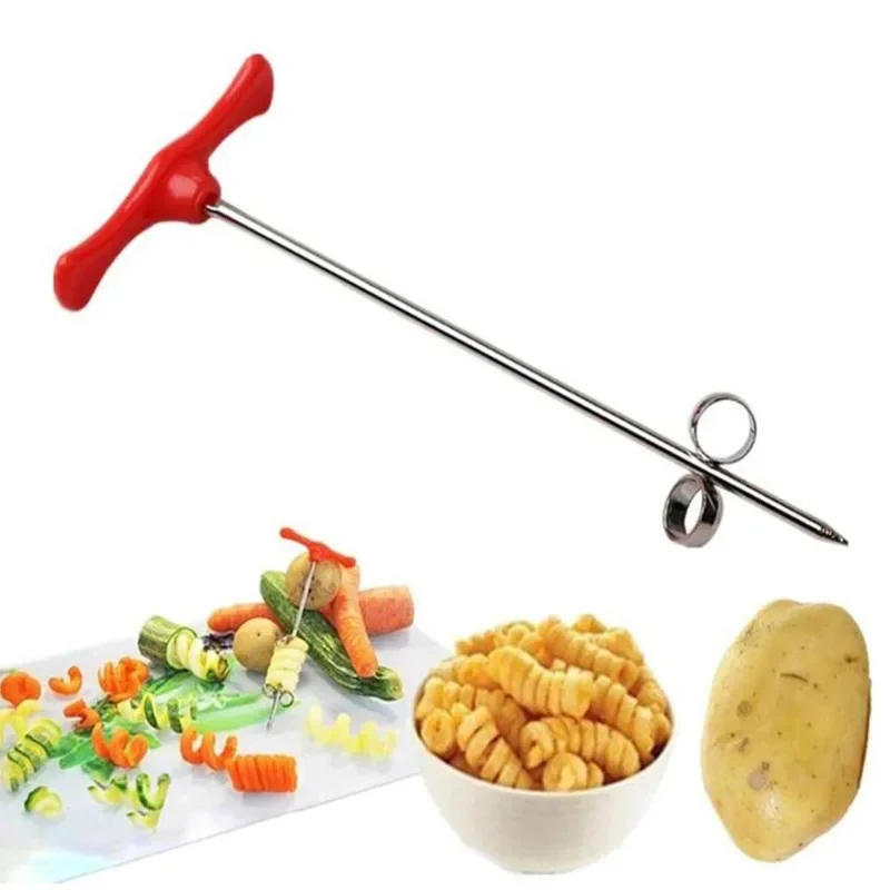 Description Picture 2 of itemPotato Carrot Cucumber Spiral Vegetable Cutter Slicer Manual Roller French Fry Cutter Making Twist Shredder Grater Kitchen Tools