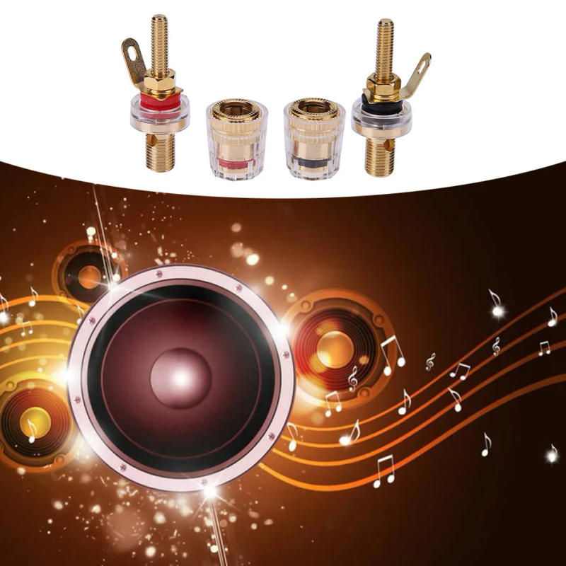 Description Picture 5 of item2/4/6pcs Brass 4MM Gold Plated Speaker Amplifier Terminal Binding Post Nut Banana Plug Jack Socket Connector Long Thread Adapter