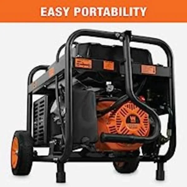 Description Picture 5 of itemWEN DF475T Dual Fuel 120V/240V Portable Generator with Electric Start Transfer Switch Ready, 4750-Watt