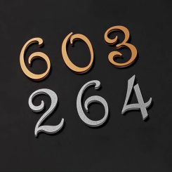 New Self Adhesive Number Sticker 0 To 9 Golden Number Digit Apartment Hotel Home House Room Address Door Number Plate Sign Decor