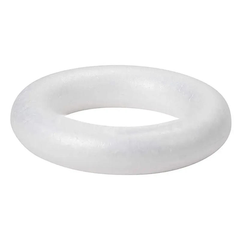 Description Picture 5 of item1Pcs 5/7/8/10/12/15/17/20cm White Round Polystyrene Foam Ring For Christmas Crafts DIY Handmade Wreath Wedding Party Decorations