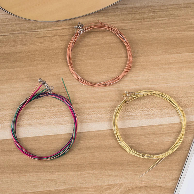 Description Picture 6 of item6Pcs/Set Pure Copper Strings 1-6 for Classical Classic Guitar Strings Steel Wire Classic Acoustic Folk Guitar Parts Accessories