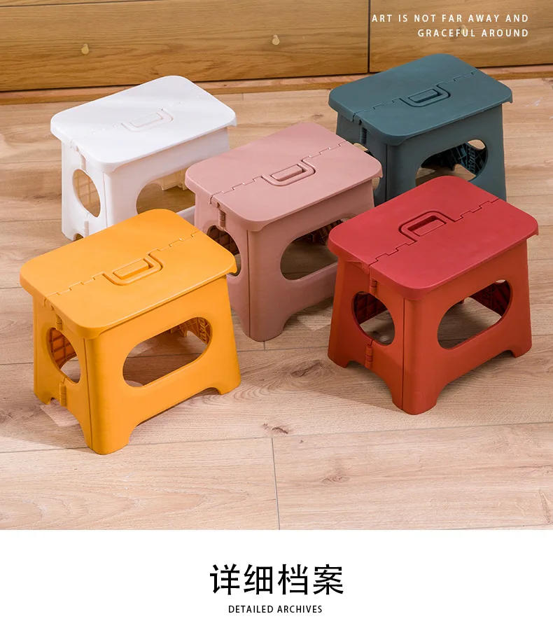 Description Picture 5 of itemPortable Plastic Folding Stool Outdoor Fishing Stool Small Stool Kindergarten Children's Bench Adult Low Stool Folding Stool