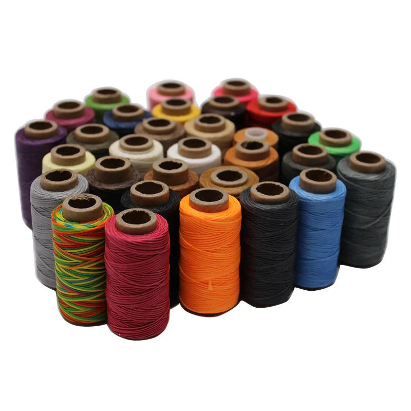 Description Picture 2 of item50m 0.8mm Flat Waxed Thread Cord Hand Stitching Sewing For Leathercraft DIY