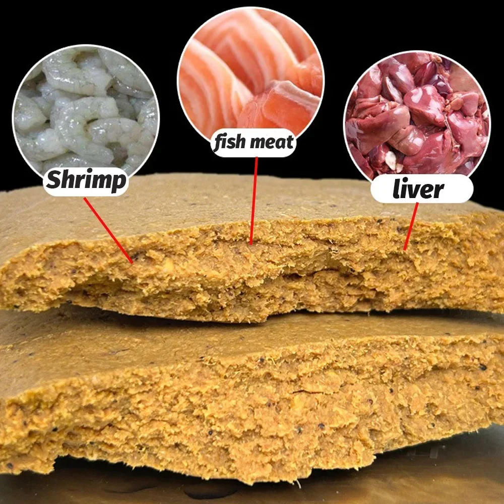 Description Picture 3 of item200g Sea Fishing Lures Food Fish Liver Flavor Fishy Meat Attractant Additive Scent Pesca Carp Feed Hook Atomization Soft Bait