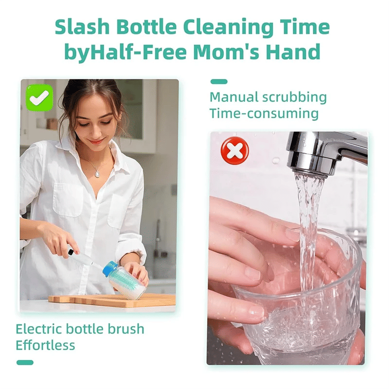 Description Picture 5 of itemAT21-Electric Bottle Brush Cleaner,Electric Baby Bottle Brush Cleaner, Baby Bottle Washer,Automatic Bottle Cleaner Brush