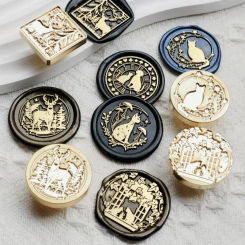 1pc 25-30mm Brass Wax Seal Stamp Animal Element Pattern Wax Seal Stamp Copper Head Scrapbooking Craft Wedding Decorative