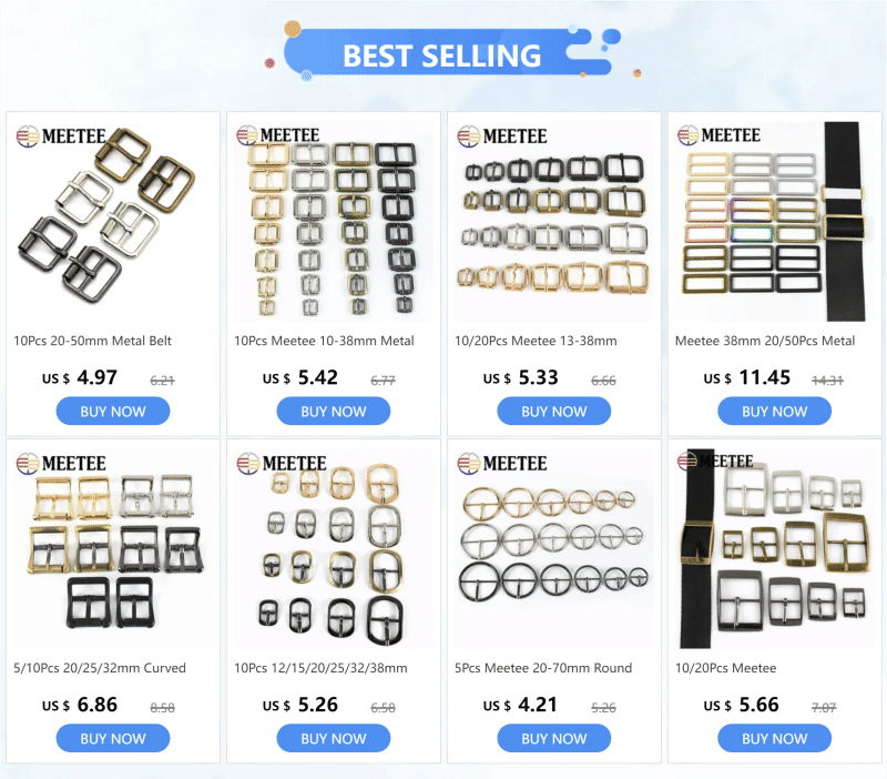 Description Picture 2 of item5/10Pcs 20/25/32mm Curved Metal Belt Pin Buckle Bag Strap Backpack Webbing Garment Adjust Clasp DIY Leather Craft Accessory