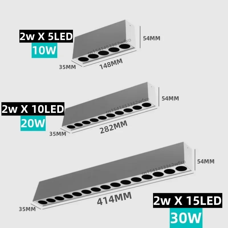 Description Picture 3 of itemDimmable downlight AC85V-265VLED sky light No main light 10W20W30W anti-glare COB spotlight grille lamp Indoor lighting bulb