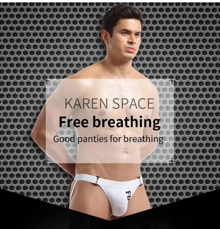 Description Picture 4 of itemMen's Sexy Jockstrap Gay Slip Backless Thongs Homme Srting Underwear Men Pouch Cuecas Man Cotton Panties Underpants