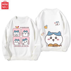 Unisex Long Sleeve Hoodie Casual Sweatshirt with Loose Fit chiikawa cute Print Comfortable Cozy Trendy for Daily Wear sweater