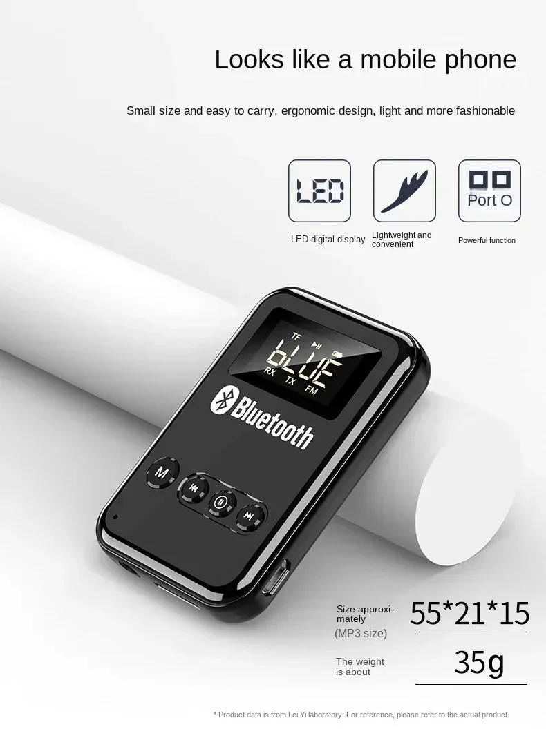 Description Picture 6 of itemBluetooth 5.0 LED Adapter for Car Music Headphones and Speakers, Wireless Audio Transmitter and Receiver, 300 MAh TF FM Card