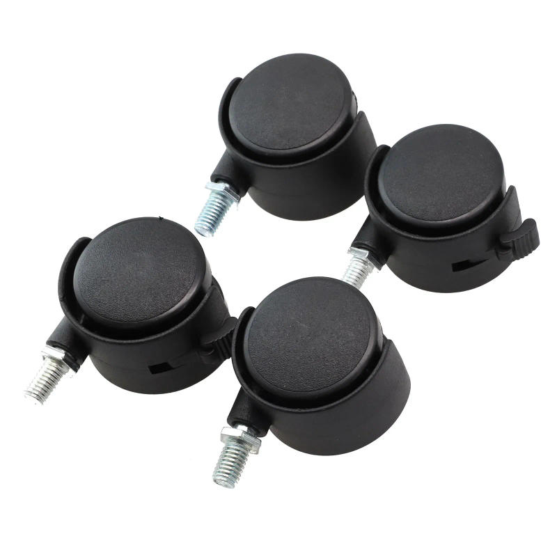 Description Picture 4 of item4Pcs Furniture Casters Wheel Plastic Swivel Castor Brake Wheel Replace Universal Wheel Roller For Trolley Chair Household Access