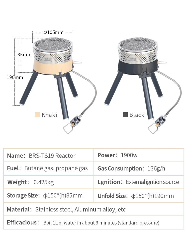 Description Picture 3 of itemBRS REACTOR Pot and Stove Combine Camping Cookware Set with Quick Heat Technology