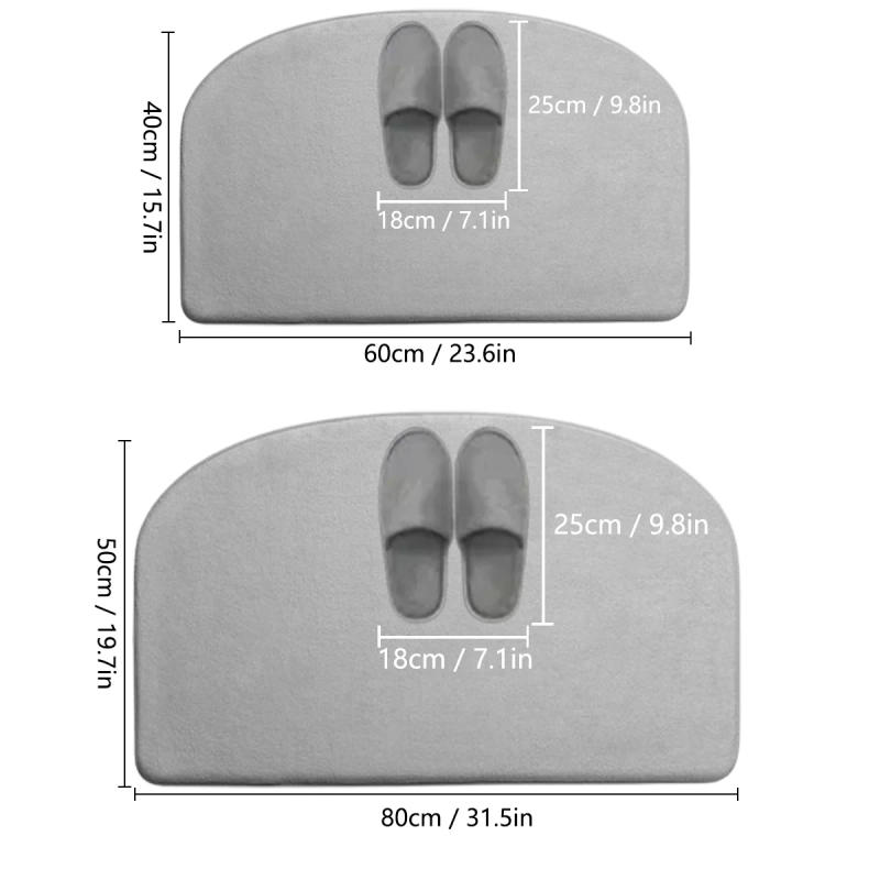 Description Picture 6 of itemThickened bathroom floor mat absorbent door mat bathroom door mat flannel door quick-drying foot mat toilet non-slip mat