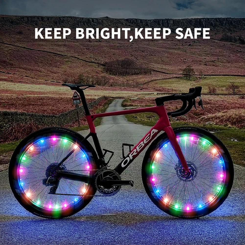 Description Picture 3 of itemBicycle Hot Wheel Lights Mountain Bike Frame Decoration Lights Bicycle Spoke Lights Night Riding Bicycle Wheel Lights Valve Lamp