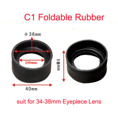 2PCS Various Biological Stereo Microscope Telescope Monocular Binoculars Use Rubber Eye Guards Cylinder Eye Shield Cups
