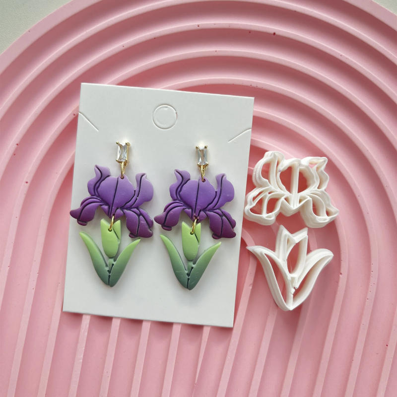 Description Picture 2 of itemVintage Exotic Vibe Floral Shapes Eardrop Earrings Polymer Clay Molds Clay Cutting Molds For DIY Handmade Jewelry Necklace Gifts