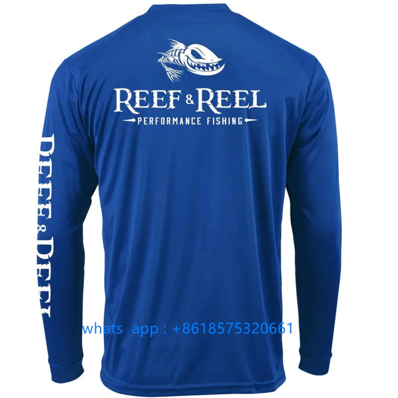 Description Picture 6 of itemReef&reel Men Fishing Long Sleeve Shirt Outdoor Activities Hiking Fishing Sun Protection Performance Shirt Camisa De Pesca 2023