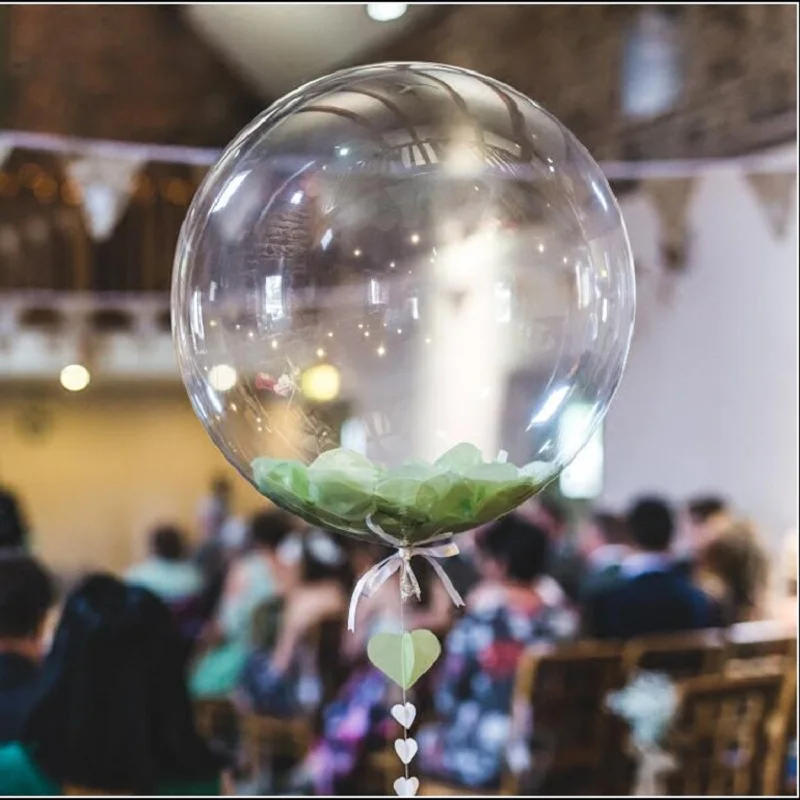 Description Picture 5 of item10pcs 8/10/12/16/18/20/24/inch Transparent Bobo Balloon Clear Bubble Balloon For Wedding Birthday Party Decoration