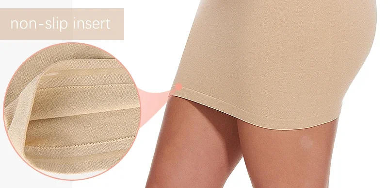 Description Picture 6 of itemHalf Slip Shapewear for Women Under Dresses Built-in Panties High Waist Tummy Control Slips Skirts Butt Lifter Body Shaper Dress