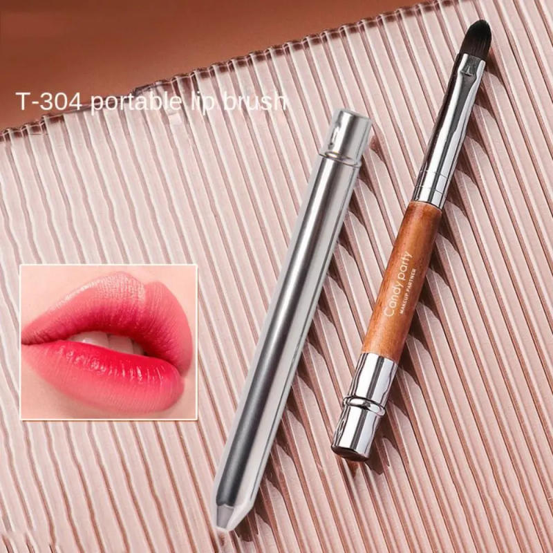 Description Picture 2 of itemBeauty with Protect Cap Eyeshadow Applicator Lady Metal Handle Lipstick Brush Lip Brush Cosmetic Brush Concealer Brush