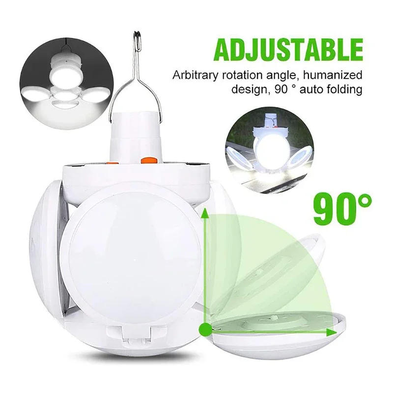 Description Picture 5 of itemNEW Outdoor Solar LED Bulb Folding Light Waterproof Emergency Solar /USB Charging Lamp Camping Garden Lighting Solar Lights