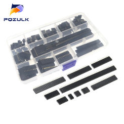 155PCS 2.54mm Single Row Pin Socket Female Header Connector Box 4/6/8/10/12/16/20/40pin PCB Board Combination Kit for Arduino
