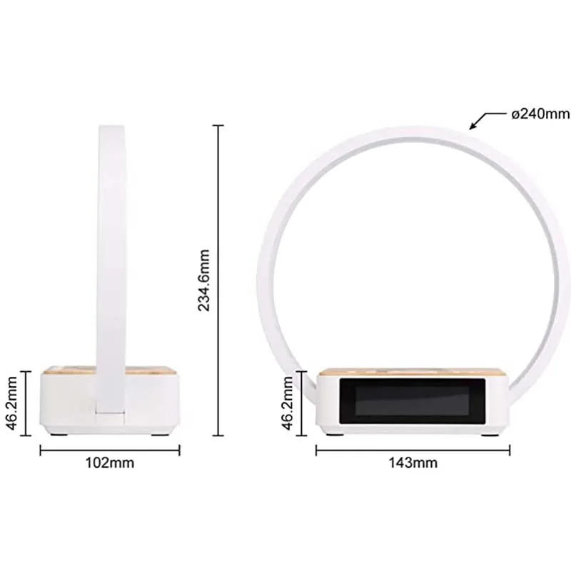 Description Picture 3 of itemLED Multifunctional Night Light Atmosphere Lamps Digital Alarm Clock Speaker Wireless Charger Children Sleep Bedroom Decorations