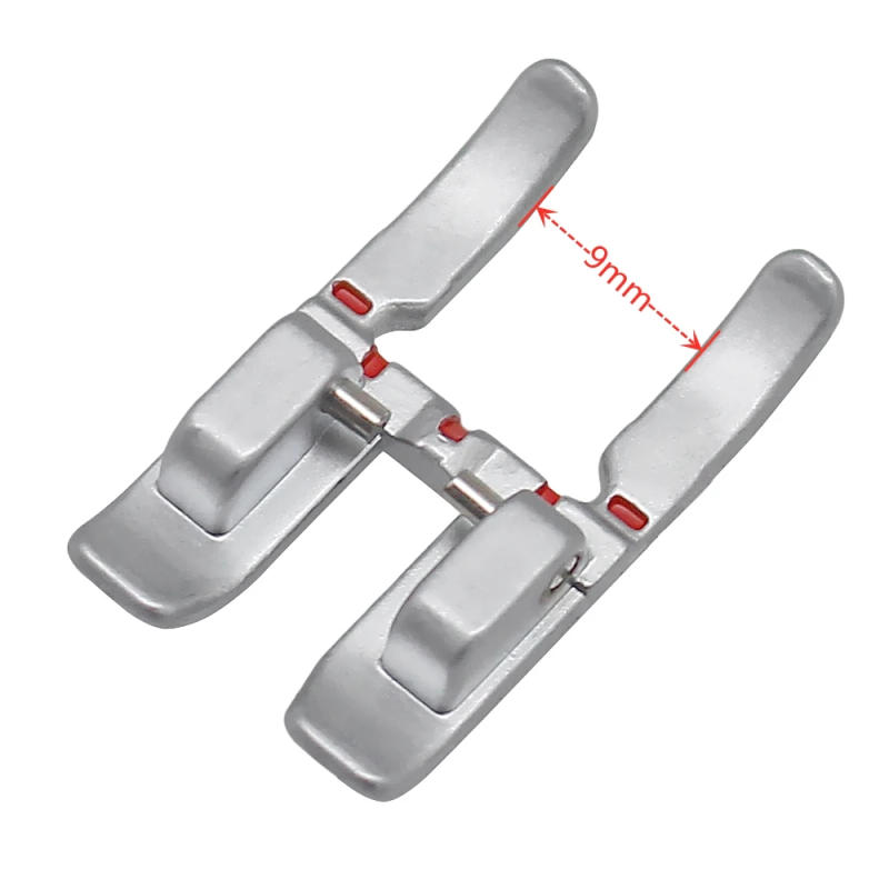 Description Picture 2 of item1 PCS 9mm Open Toe Satin Stitch Metal Applique Foot With IDT #93-036933-91 For Pfaff Household Sewing Machine Accessories