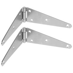 2 Pcs Heavy Door Hinge Barrier Fence Hinges Duty Strap Galvanized Iron Abs Wood Gate Hardware