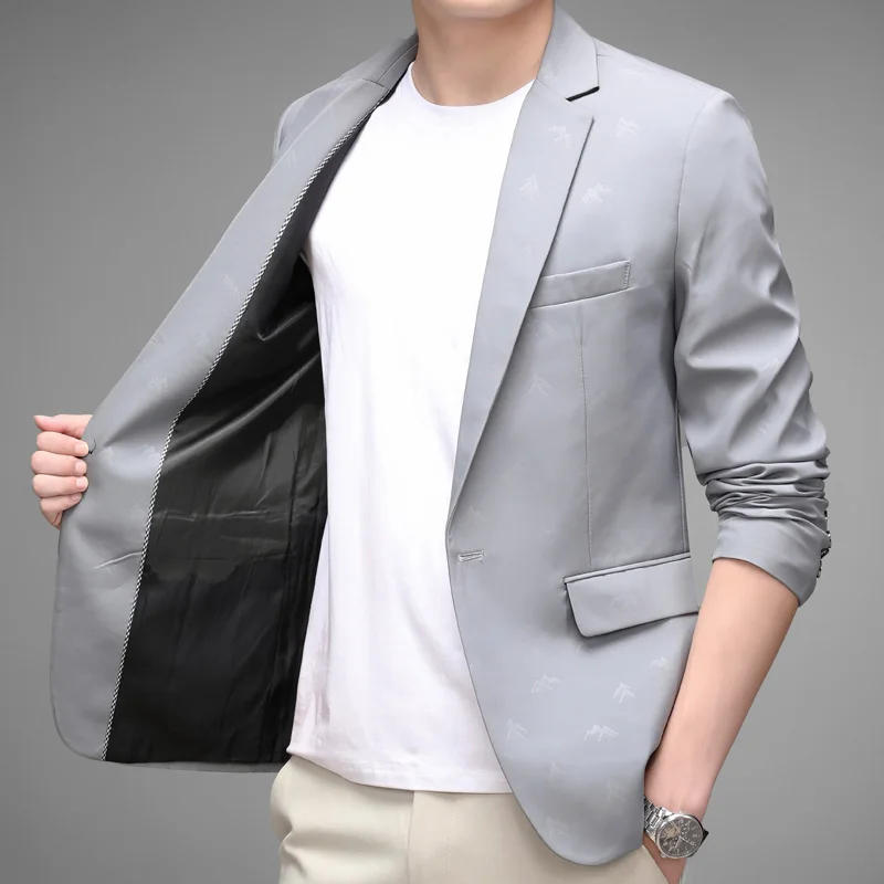 Description Picture 4 of itemThe Main Push Explosion of Leisure Handsome Pattern All Matching Style Single West Personality Fashion High-end Men's Clothing