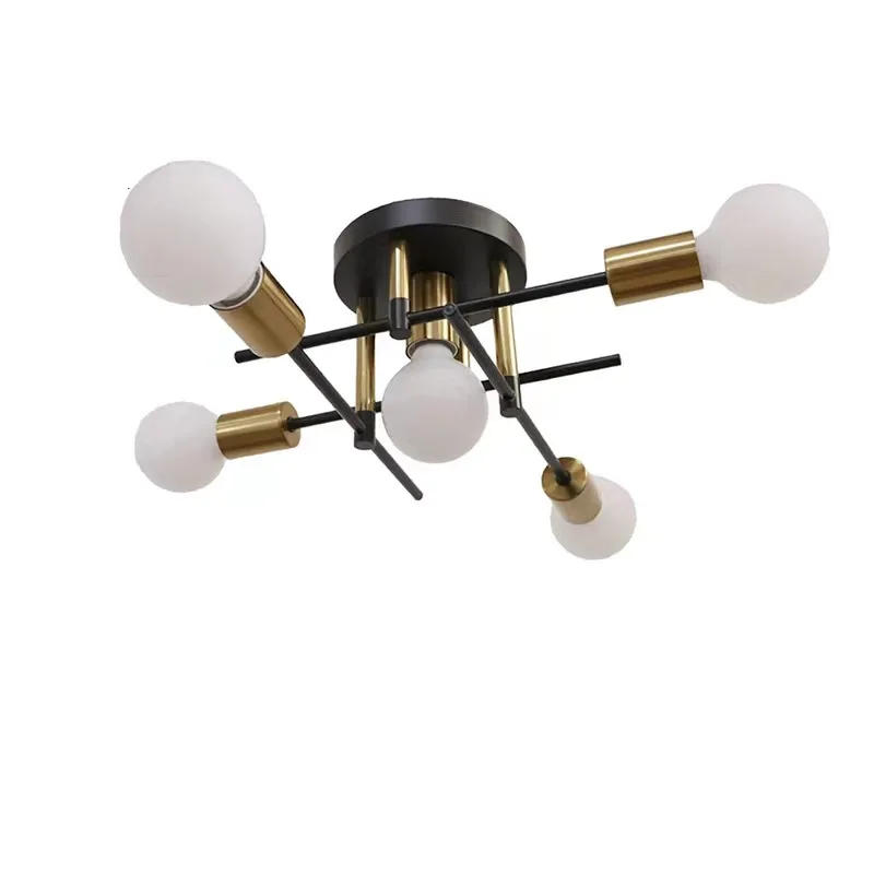 Description Picture 4 of itemVintage Adjustable Interior Indoor Home Living Room Bedroom Kitchen Island Minimalist Decorative Black Iron Ceiling Lights